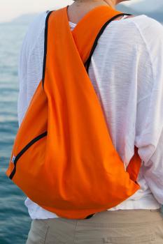 Turuncu Kumaş BeeBag - Kol ve Sırt Çantası