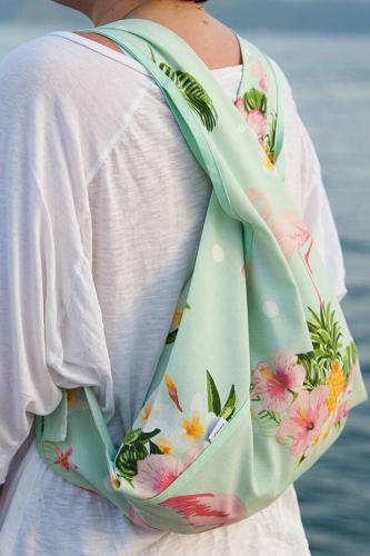 Flamingo Desenli BeeBag - Kol ve Sırt Çantası Flamingo Desenli BeeBag - Kol ve Sırt Çantası