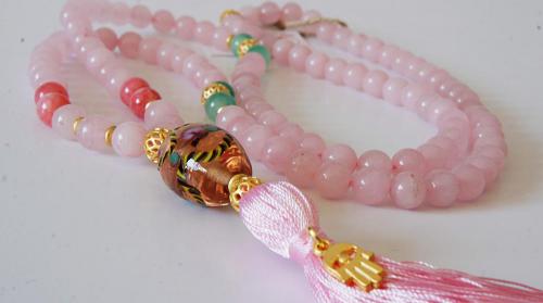 Pembe Kuvars 108'lik Mala Pembe Kuvars 108'lik Mala