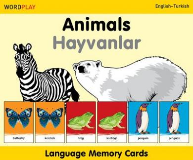 Language Memory Cards – Animals (English–Turkish)