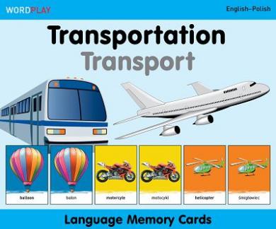 Language Memory Cards – Transportation (English–Polish) Milet