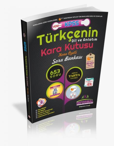 İnformal KPSS Türkçenin Kara Kutusu Konu Özetli Soru Bankası 3. Cilt