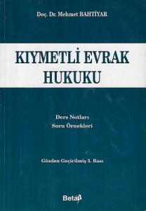Kıymetli Evrak Hukuku Ders Notları Soru Örnekleri
