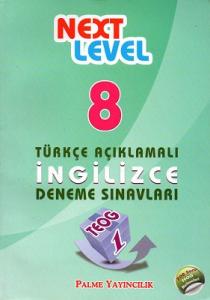 8. Sınıf Next Level TEOG 1 Türkçe Açıklamalı İngilizce Deneme Sınavları Palme Yayıncılık