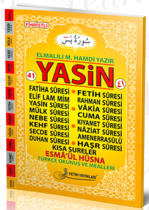 Fihristli Yasin Türkçe Okunuş ve Mealli / Çanta Boy