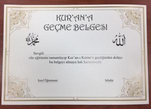 Kurana Geçme Belgesi