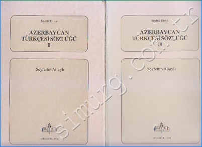 Azerbaycan Türkçesi Sözlüğü 2 Cilt TAKIM