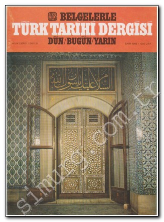 Belgelerle Türk Tarihi Dergisi: Dün / Bugün / Yarın Aylık Dergi   Sayı: 20, Ekim 1986