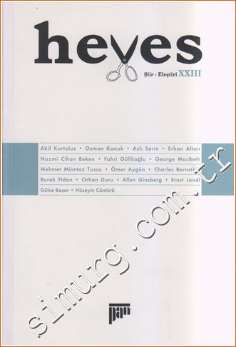 Heves Şiir Eleştiri Dergisi XXIII 23 Ekim
