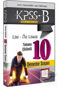 2016 KPSS-B Lise Ön Lisans Tamamı Çözümlü 10 Deneme Sınavı