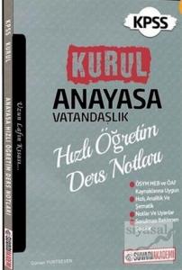 2018 KPSS Anayasa Vatandaşlık Hızlı Öğretim Ders Notları