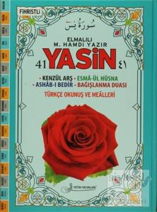 41 Yasin Türkçe Okunuş ve Mealleri ( Cami Boy, Fihristli, Kod:F032) (Ciltli)