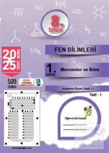 8. Sınıf Fen Bilimleri Ünite Değerlendirme Testleri