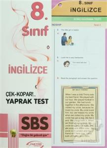 8. Sınıf SBS İngilizce Çek-Kopar Yaprak Test