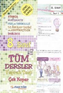 8. Sınıf SBS Tüm Dersler Çek Kopar Yaprak Test