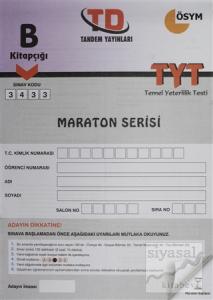 B Kitapçığı 3433 Maraton Serisi TYT Temel Yeterlilik Deneme Sınavı