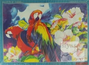 Çiçekler ve Papağanlar Puzzle (1000 Parça)