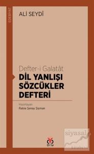 Dil Yanlışı Sözcükler Defteri