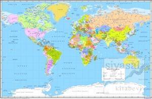 Dünya Haritası Duvar Halısı