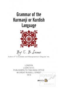 Grammar of The Kurmanji or Kurdish Language