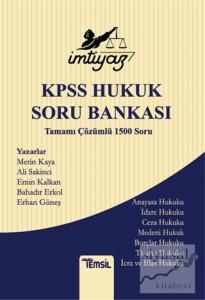 İmtiyaz KPSS Hukuk Soru Bankası Tamamı Çözümlü 1500 Soru