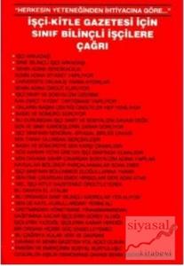 İşçi-Kitle Gazetesi İçin Sınıf Bilinçli İşçilere Çağrı