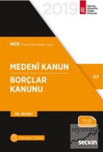 Medeni Kanun Borçlar Kanunu Cep 2019