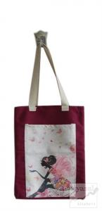 Peri Kız Cepli Bez Çanta Kod - 220006