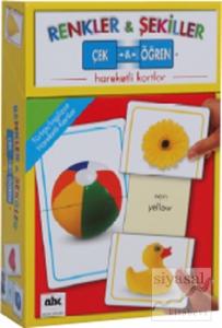 Renkler ve Şekiller Çek ve Öğren Hareketli Kartlar