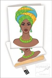 Yeşil Eşarplı Kadın Kitap Kılıfı Kod - S-2919062