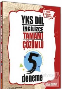 YKS-DIL İngilizce Çözümlü 5 Deneme