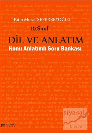 10. Sınıf Dil ve Anlatım Konu Anlatımlı Soru Bankası Fatin Murat Sefer
