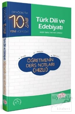 10. Sınıf Türk Dili ve Edebiyatı Öğretmenin Ders Notları (Hızlı) Kolek