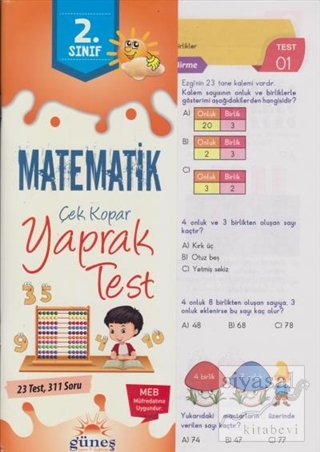 2. Sınıf Matematik Çek Kopar Yaprak Test Kolektif