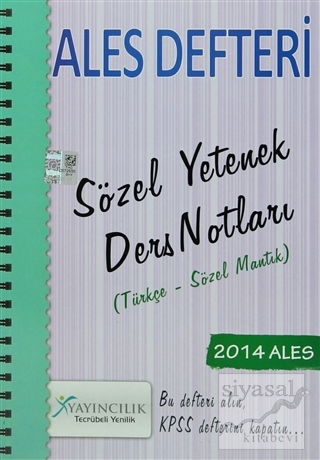 2014 ALES Defteri Sözel Yetenek Ders Notları Komisyon