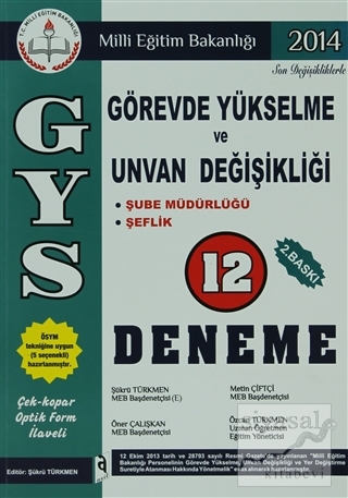 2014 GYS Görevde Yükselme ve Unvan Değişikliği 12 Deneme Şükrü Türkmen