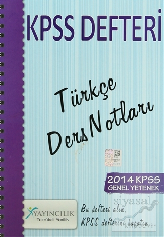 2014 KPSS Defteri Türkçe Ders Notları Kolektif