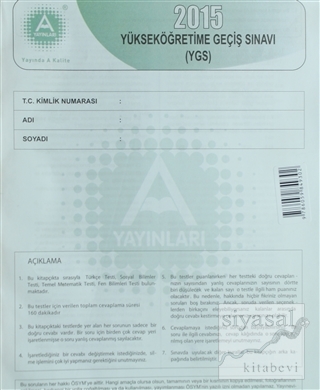 2015 Yüksek Öğretime Geçiş Sınavı (Ygs) Kolektif