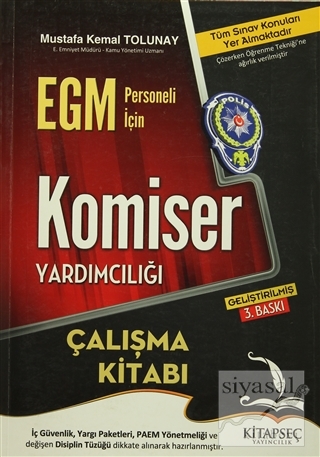 2016 EGM Komiser Yardımcılığı Çalışma Kitabı Mustafa Kemal Tolunay