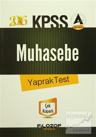 2016 KPSS A Grubu Muhasebe Yaprak Test Kolektif