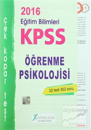 2016 KPSS Eğitim Bilimleri Öğrenme Psikolojisi Çek Kopar Test Kolektif