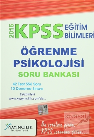 2016 KPSS Eğitim Bilimleri Öğrenme Psikolojisi Soru Bankası Kolektif