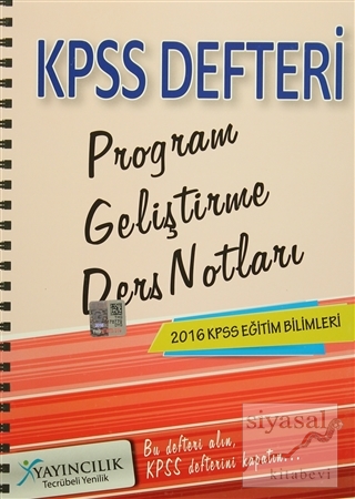 2016 KPSS Eğitim Bilimleri Program Geliştirme Ders Notları Defteri Kol