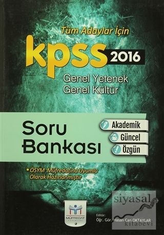 2016 KPSS Genel Yetenek Genel Kültür Soru Bankası