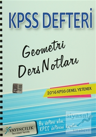 2016 KPSS Genel Yetenek Geometri Ders Notları Defteri Kolektif