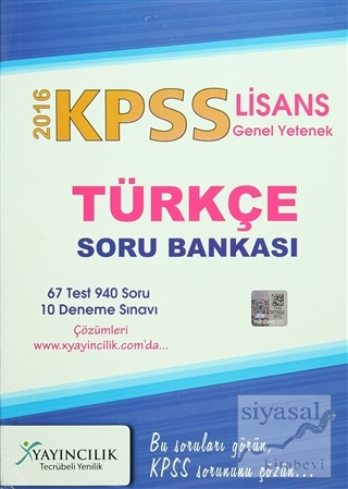 2016 KPSS Genel Yetenek Lisans Türkçe Soru Bankası Kolektif