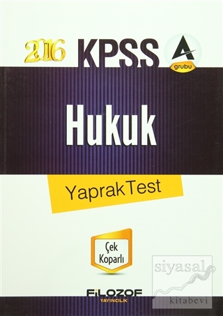 2016 KPSS Hukuk Yaprak Test Kolektif