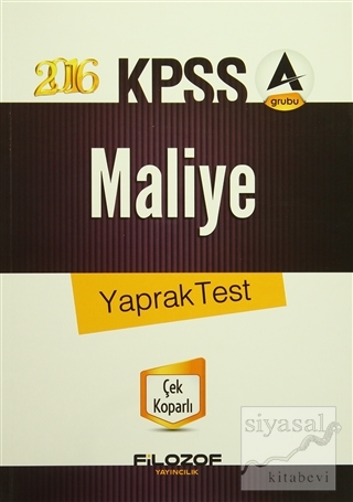 2016 KPSS Maliye Yaprak Test Kolektif