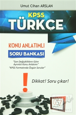 2016 KPSS Türkçe Konu Anlatımlı Soru Bankası Umut Cihan Arslan