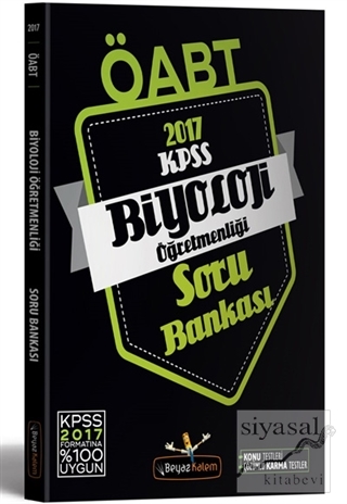 2017 ÖABT Biyoloji Öğretmenliği Tamamı Çözümlü Soru Bankası